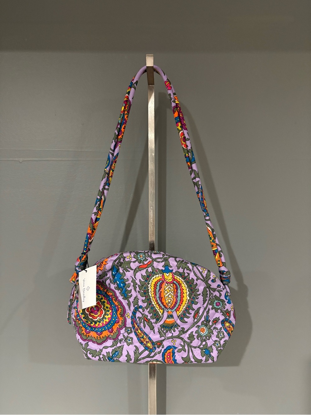 Vera Bradley Purple Paisley Crossbody with Multicolor Accents